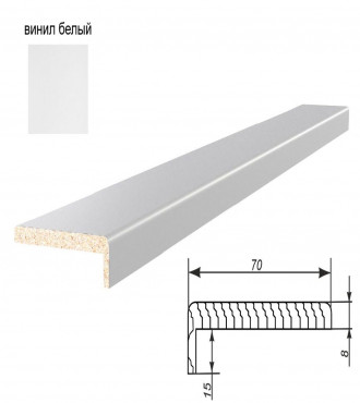 Наличник Винил  (70мм, 2150мм, 8ММ, телескоп, ПВХ Soft-touch)